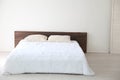 Interior white bedroom this morning with bed Royalty Free Stock Photo