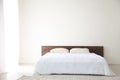 Interior white bedroom this morning with bed Royalty Free Stock Photo
