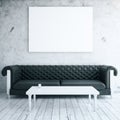 Interior with whiteboard and couch Royalty Free Stock Photo