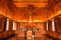 Interior of wholly teak wood church, Thailand