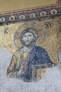 Hagia Sophia Mosque and Museum, Jesus mosaic art, the glory of architecture in Istanbul