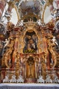 The interior of the Wieskirche church in the village of Vis in the Upper Bavaria