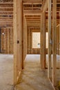 Interior wood frame, wood house construction Royalty Free Stock Photo