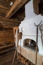 Interior of wooden house in Taltsy Architectural-Ethnographic Museum