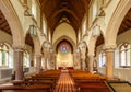 Interior with wooden roof in Church St. Mary and St. Finnan Royalty Free Stock Photo