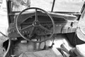 Interior of a WWII American military jeep