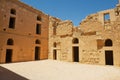 Interior yard of the abandoned desert castle Qasr Kharana Kharanah or Harrana near Amman, Jordan. Royalty Free Stock Photo