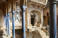 Interior yard of the haveli in Mandawa, India.