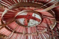 Interior of yurt