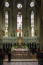 Interior of Zagreb cathedral dedicated to Assumption of Virgin Mary Royalty Free Stock Photo