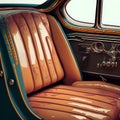 Interiore of a vintage car 50& x27;s style Royalty Free Stock Photo