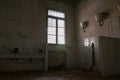 Interiors of an abandoned madhouse Royalty Free Stock Photo