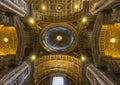 interiors and architectural details of Basilica of saint Peter Royalty Free Stock Photo