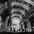 Interiors of Baroque Cathedral of Roman Catholic church in Salzburg, Austria Royalty Free Stock Photo