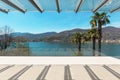 Interiors, beautiful veranda overlooking the lake