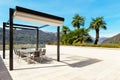 Interiors, beautiful veranda overlooking the lake