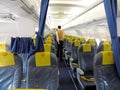 Interiors of Bhutan airlines flight