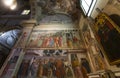 Interiors of Brancacci chapel, Florence, Italy