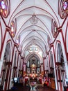 Interiors of catholic church in Pondicherry The Sacred Heart Basilica