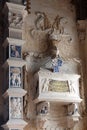 Interiors of catholic church Tempio Malatestiano in Rimini