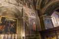 Interiors and details of Palazzo Pubblico, Siena, Italy
