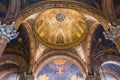 Interiors dome of the Church of All Nations, or Church or Basilica of the Agony, on the Mount of Olives in Jerusalem, next to the Royalty Free Stock Photo