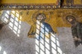 Interiors of Hagia Sophia, the former Greek Orthodox Christian patriarchal cathedral, later an Ottoman imperial mosque and now a