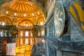 Interiors of Hagia Sophia, the former Greek Orthodox Christian patriarchal cathedral, later an Ottoman imperial mosque and now a