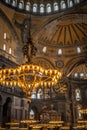 Interiors of Hagia Sophia's Magnificent Dome in Istanbul, Turkey