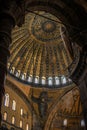 Interiors of Hagia Sophia's Magnificent Dome in Istanbul, Turkey