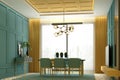 Interiors image scene design of Modern luxury dining area Royalty Free Stock Photo