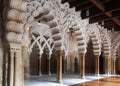 Interiors of medieval Aljaferia Palace, Zaragoza, Spain Royalty Free Stock Photo