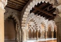 Interiors of medieval Aljaferia Palace, Zaragoza, Spain Royalty Free Stock Photo