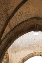 Interiors of a medieval church, the vaults Royalty Free Stock Photo