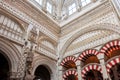 Interiors of Mezquita Great Mosque of Cordoba in Andalusia, Spain Royalty Free Stock Photo