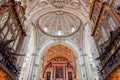 Interiors of Mezquita Great Mosque of Cordoba in Andalusia, Spain Royalty Free Stock Photo