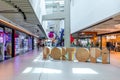 Interiors of the modern commercial center in Palma, Spain