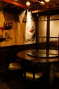 Interiors of Mott 32 restaurant, Hongkong, Background Royalty Free Stock Photo