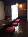 Interiors of Nihonbashi Restaurant, Colombo. Tatami, Traditional Japanese style seating.