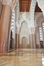 Interiors (praying hall) of the Mosque Royalty Free Stock Photo