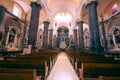 Interiors of the Puebla cathedral, Mexico Royalty Free Stock Photo