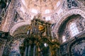 Interiors of the Puebla cathedral, Mexico Royalty Free Stock Photo