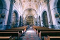 Interiors of the Puebla cathedral, Mexico Royalty Free Stock Photo