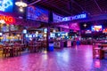 Interiors of a restaurant and bar in the Fort Worth Stockyards, a historic district that is located in Fort Worth, Texas, USA Royalty Free Stock Photo