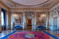 Interiors of royal halls in Christiansborg Palace in Copenhagen, Denmark Royalty Free Stock Photo