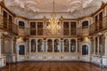 Interiors of the royal halls in the Christiansborg Palace in Copenhagen, Denmark, ancient historical library Royalty Free Stock Photo