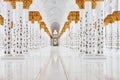 Interiors of Sheikh Zayed Mosque, Abu Dhabi Royalty Free Stock Photo