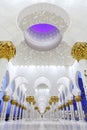 Interiors of Sheikh Zayed Mosque, Abu Dhabi Royalty Free Stock Photo