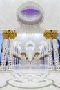 Interiors of Sheikh Zayed Mosque, Abu Dhabi Royalty Free Stock Photo