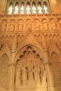 Interiors of St. Finbarr`s Cathedral - carvings of biblical characters - Irish religious tour - Ireland travel